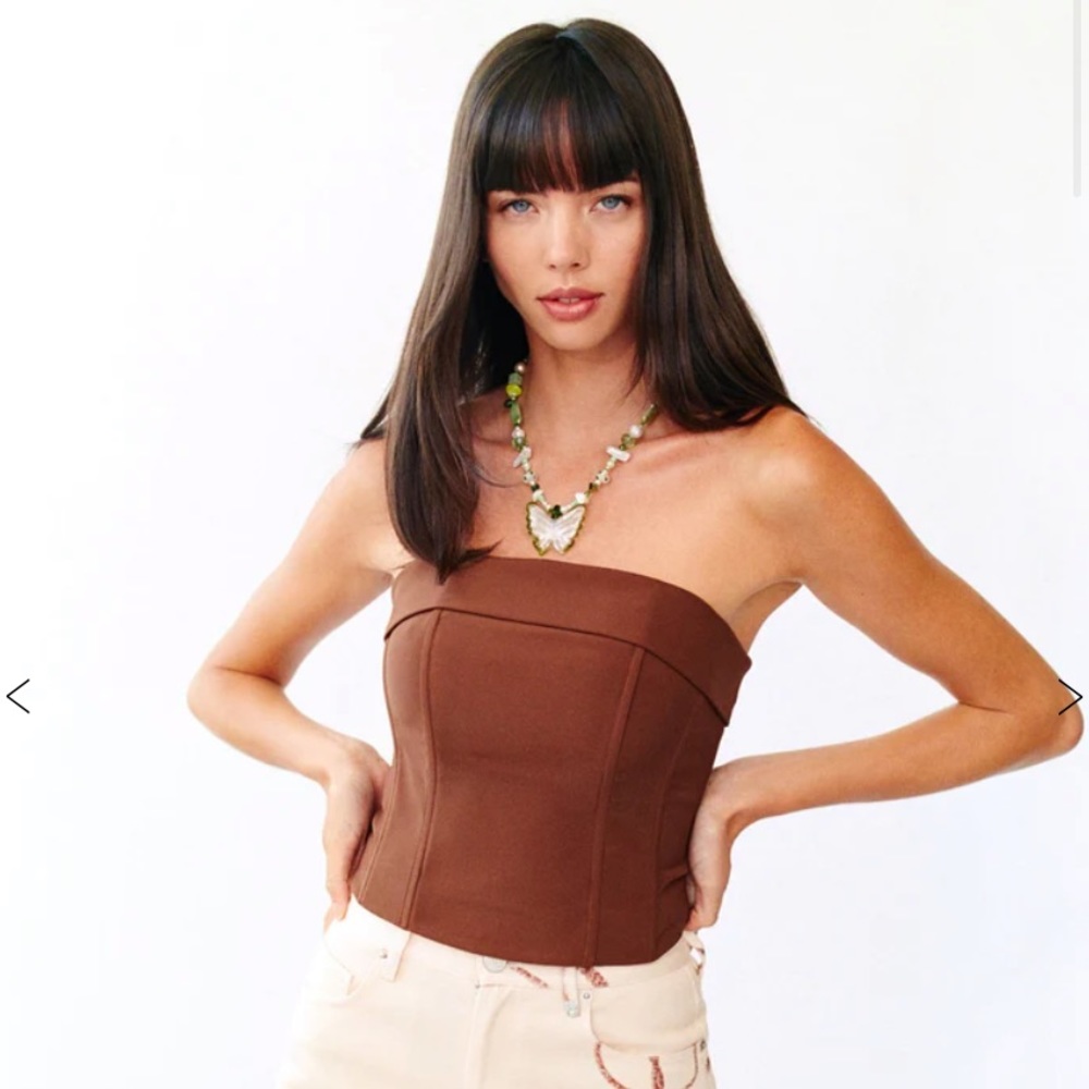 With Jean NWT Chocolate Carla Corset - Never Worn
